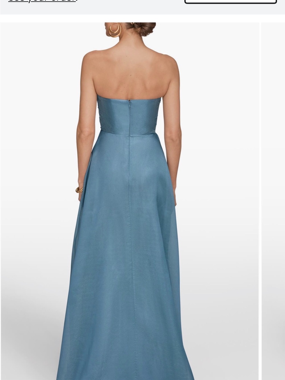 Prom , weeding dress
Donna Karan Strapless Ruched Bodice Gown in Slate Blue - Picture 3 of 11